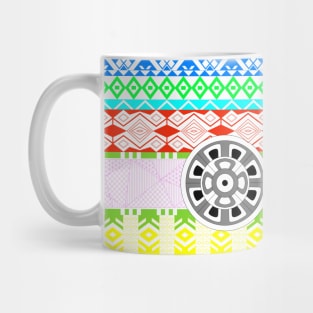 mayan pattern glitch ecopop Mug